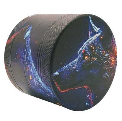 Grinder 4 Piezas XL | Aluminio | 55 mm | Serie Animales Salvajes | Diseño 12 | Lobo