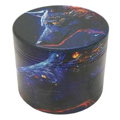 Grinder 4-częściowa XL | aluminium | 55mm | Seria Dzikie Zwierzęta | Projekt 12 | Wilk