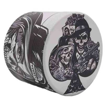Grinder 4-Delig XL | Aluminium | 55mm | Chicano Tattoo Art Serie | Design 1 | Bonnie & Clyde 1