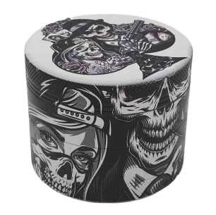 Grinder 4-częściowa XL | aluminium | 55mm | Seria tatuaży Chicano | Projekt 1 | Bonny i Clyde 1