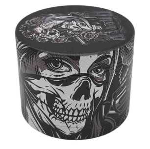 Grinder 4-Delig XL | Aluminium | 55mm | Chicano Tattoo Art Serie | Design 5 | Hustler