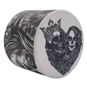 Grinder 4 Piezas XL | Aluminio | 55 mm | Serie de arte del tatuaje chicano | Diseño 6 | Rey reina