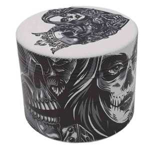 Grinder 4 Piezas XL | Aluminio | 55 mm | Serie de arte del tatuaje chicano | Diseño 6 | Rey reina