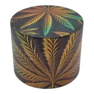 Grinder 4dílná XL | Hliník | 55 mm | Psychedelický seriál | Design 6 | List konopí 2