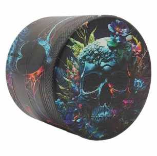 Grinder 4-Parts XL | Aluminium | 55mm | Psychedelic Series | Design 11 | Skull 2