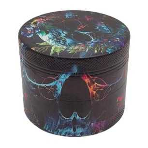 Grinder 4-Parts XL | Aluminium | 55mm | Psychedelic Series | Design 11 | Skull 2