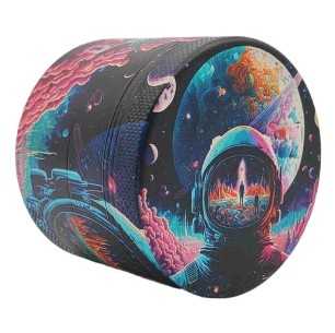 Grinder 4 parties XL | Aluminium | 55 mm | Série psychédélique | Conception 12 | Astronaute