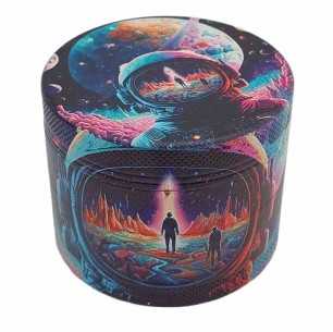 Grinder 4-Delig XL | Aluminium | 55mm | Psychedelic Serie | Design 12 | Astronaut