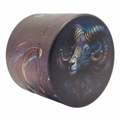 Grinder 4 parties XL | Aluminium | 55 mm | Série Signes du Zodiaque | Conception 1 | Bélier