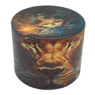 Grinder 4-częściowa XL | aluminium | 55mm | Seria znaków zodiaku | Projekt 5 | Lew