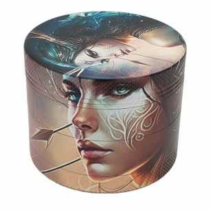 Grinder 4dílná XL | Hliník | 55 mm | Řada znamení zvěrokruhu | Design 9 | Střelec
