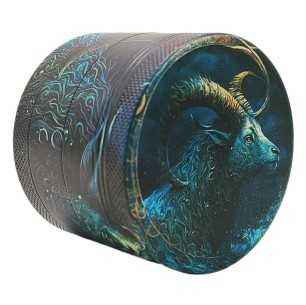 Grinder 4-częściowa XL | aluminium | 55mm | Seria znaków zodiaku | Projekt 10 | Koziorożec