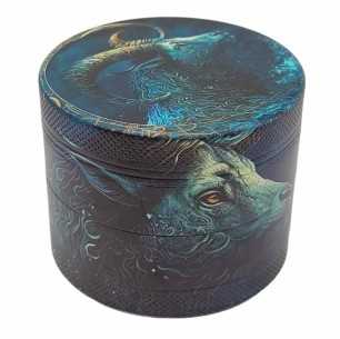 Grinder 4-częściowa XL | aluminium | 55mm | Seria znaków zodiaku | Projekt 10 | Koziorożec