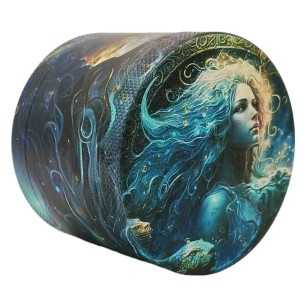 Grinder 4-częściowa XL | aluminium | 55mm | Seria znaków zodiaku | Projekt 11 | Wodnik