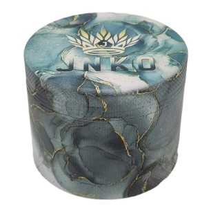 Grinder 4 parties XL | Aluminium | 55 mm | Série d'art en marbre de luxe | Conception 1 | Gris et Or