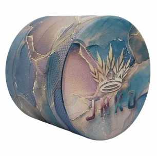Grinder 4 Parti XL | Alluminio | 55 mm | Serie di arte in marmo di lusso | Disegno 3 | Blu e oro