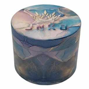 Grinder 4 parties XL | Aluminium | 55 mm | Série d'art en marbre de luxe | Conception 3 | Bleu et Or