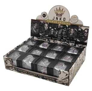 Wyświetl Grinder 4-częściowy XL | aluminium | 55mm | Seria tatuaży Chicano | Projekt 1-6 | 12 sztuk/wyświetlacz