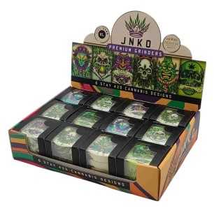 Display Grinders 4 Pezzi XL | Alluminio | 55 mm | Soggiorno Serie 420 | Disegno 1-6 | 12 pezzi/espositore