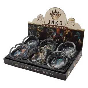 Display Ashtrays Round Glass 10cm | Suited Animals Series 1 | Design 1-6 | 6pcs/Display