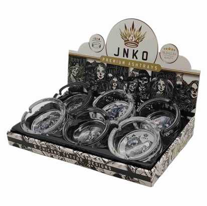 Display Ashtrays Round Glass 10cm | Chicano Tattoo Art Series | Design 1-6 | 6pcs/Display