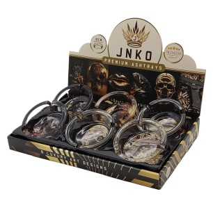 Display Ashtray Round Glass 10cm | Luxury Art Series | Design 1-6 | 6pcs/Display