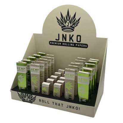 Anzeige von Bio-Hanfblättchen JNKO + Filtertips | 30 Stück / Display-Mix