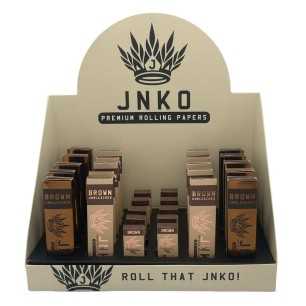 Displej JNKO Brown Unbleached Konopné Rolovací Papíry + Filtry | 30ks/Displej