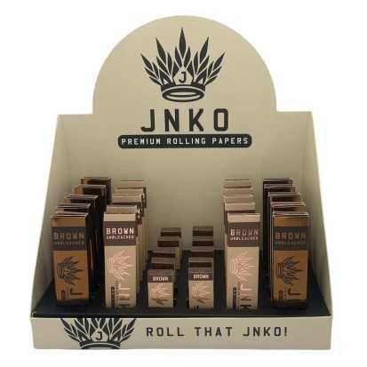 Présentoir JNKO Feuilles à Rouler Brunes Non Blanchies + Cartons | 30 unités/Présentoir