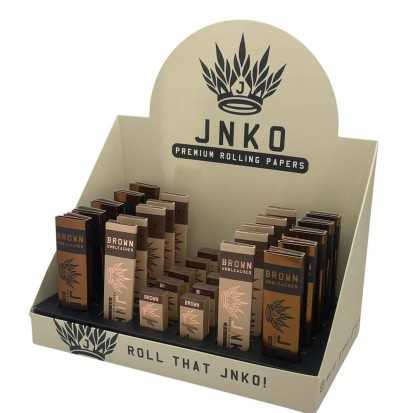Présentoir JNKO Feuilles à Rouler Brunes Non Blanchies + Cartons | 30 unités/Présentoir