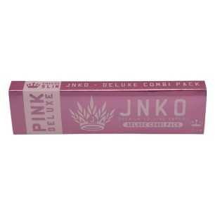 JNKO Pink Deluxe Rolling Papers | Kombinovaný balíček | Listy + Tipy 33ks | Zavírání na magnet