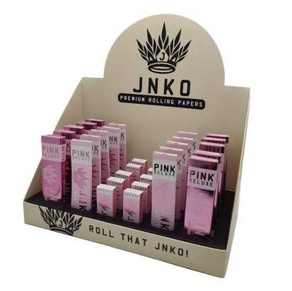 Display JNKO Pink Deluxe Cartine di Canapa + Filtri | 30pz/Display