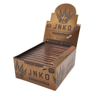Display JNKO Brown Unbleached Rolling Papers | Combi Pack | Leaves + Tips 33pcs | Magnet Closure | 26pcs/Display