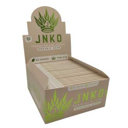 Wyświetl organiczne bibułki konopne JNKO | 33 Liście | 50 sztuk/wyświetlacz